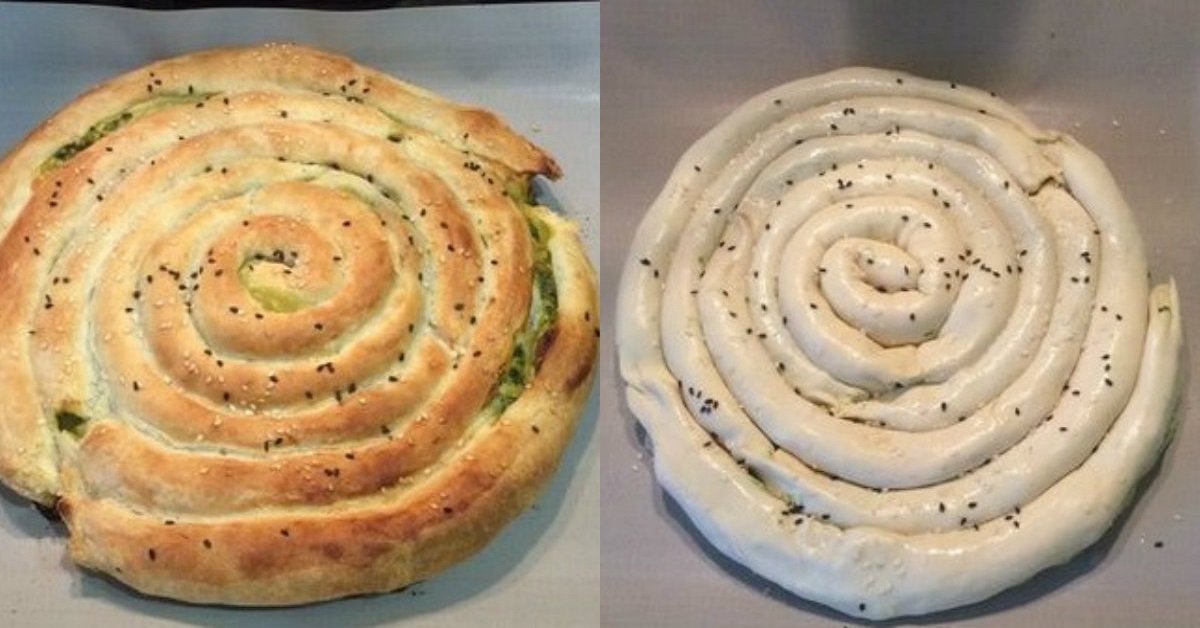 Spiral Pie With Spinach