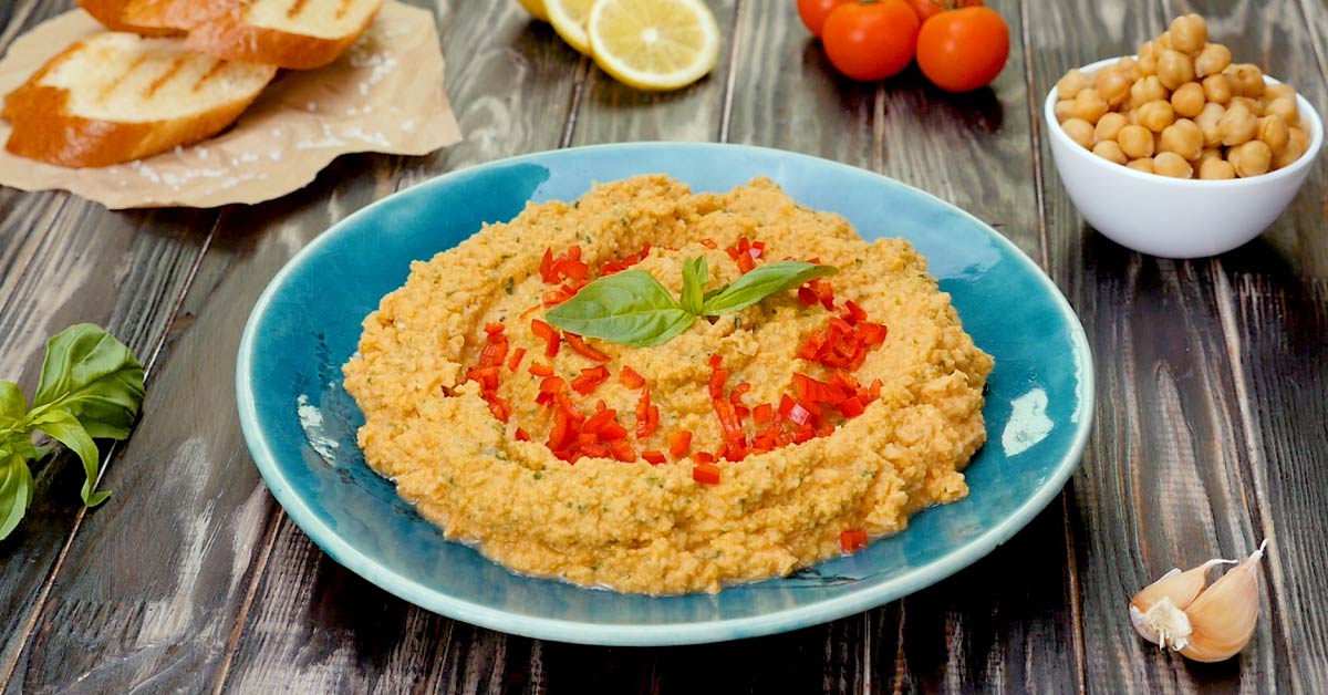Tomato Basil Hummus