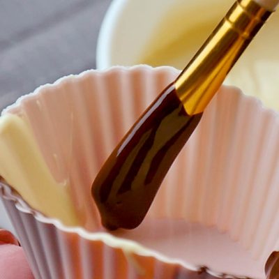 two-color chocolate cups