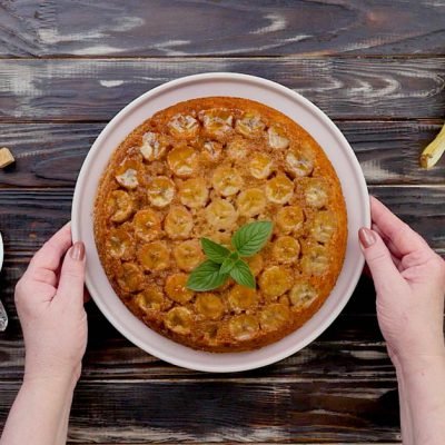 upside-down banana cake