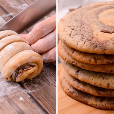 vanilla and chocolate cookies