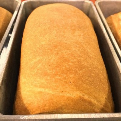 white homemade bread