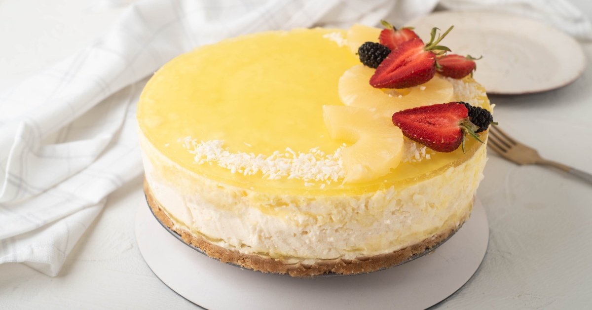 Coconut-Pineapple Yogurt Cheesecake